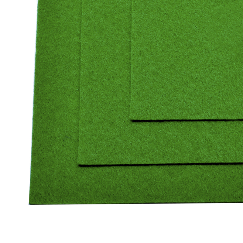 Фетр листовой жесткий  1мм 20х30см арт.FLT-H1 уп.10 листов цв.705 зеленый