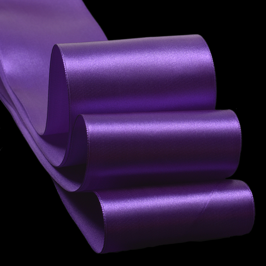 Лента атласная 75 мм цв 3118 фиолетовый уп. 27,4 м