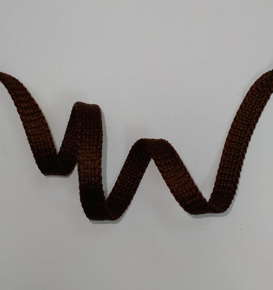 Шнурки плоск, цв коричневый №341 (5190), арт 193/8, 80см, уп 72 пар