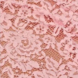 Кружевная ткань (гипюр) с кордом шир.150см 130 гр/м цв.132, светло- розовый 22,86м