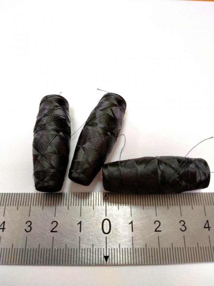 Нитки для стёжки "Кокон" 70D/2 №10 цв черный 100%пэ (Китай), уп 1 кг